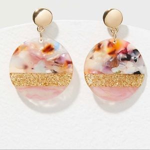 NWT LOFT Glitter Resin Earrings